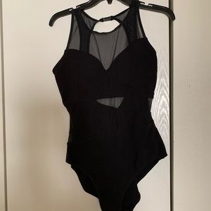 Sexy black one piece swimsuit